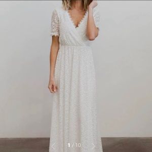 Baltic Born Venice Lace Maxi Dress in White